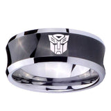 10mm-Transformers-Autobot-Concave-Black-Tungsten-Carbide-Men's-Wedding-Ring
