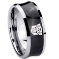 8MM Transformers Autobot Concave Black Tungsten Custom Ring