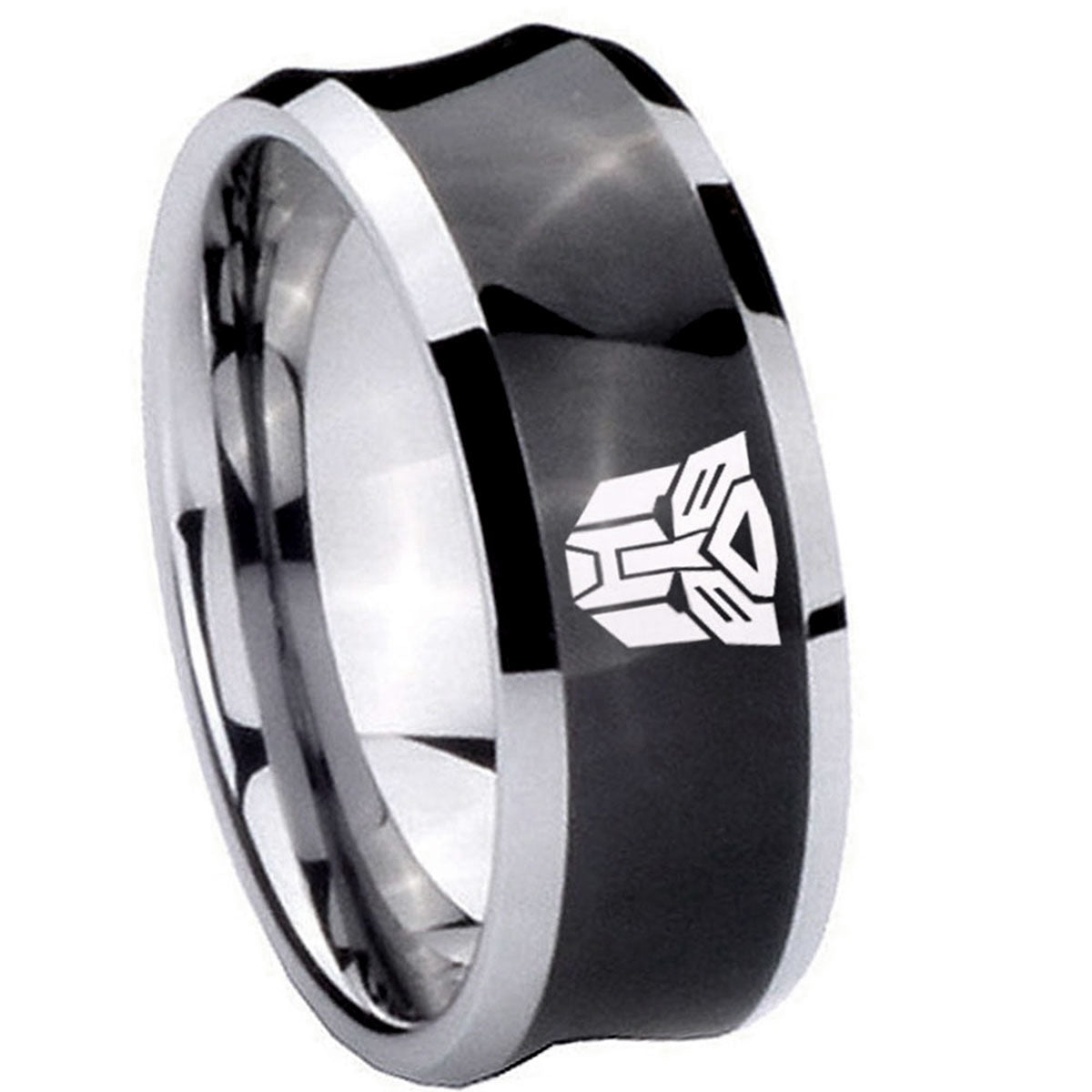 Flat Christian Cross Tungsten Carbide Bridal Ring Sets