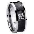 8MM Decepticon Transformers Concave Black Tungsten Anniversary Ring