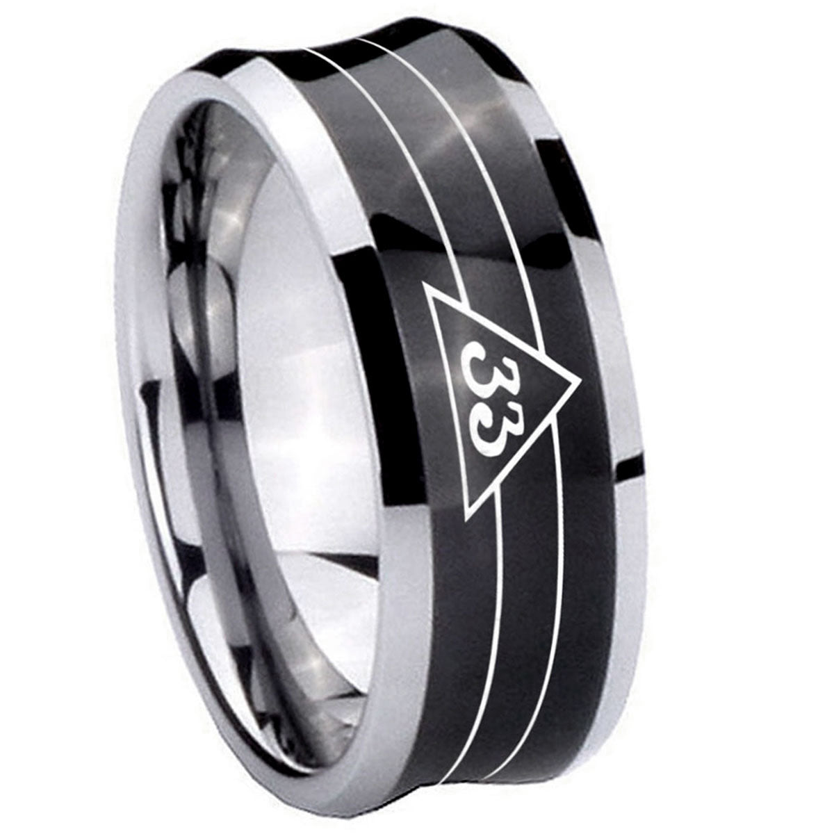 Marine Chief Master Sergeant Tungsten Carbide Couple Wedding Bands