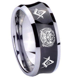 10mm-Masonic-32-Design-Concave-Black-Tungsten-Carbide-Mens-Bands-Ring