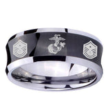 8mm-Marine-Chief-Master-Sergeant--Concave-Black-Tungsten-Carbide-Engraved-Ring