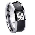 10mm CTR Concave Black Tungsten Carbide Men's Wedding Band
