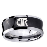 10mm CTR Concave Black Tungsten Ring