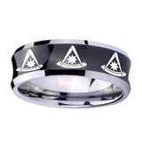 8mm-Multiple-Pester-Master-Masonic-Concave-Black-Tungsten-Carbide-Rings-for-Men