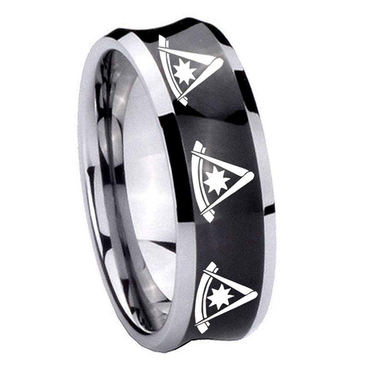 Capricorn Zodiac Tungsten Carbide Mens Ring Set