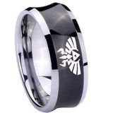 10mm-Zelda-Skyward-Sword-Concave-Black-Tungsten-Carbide-Wedding-Engraving-Ring