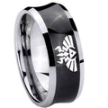 8MM Zelda Skyward Sword Concave Black Tungsten Wedding Ring