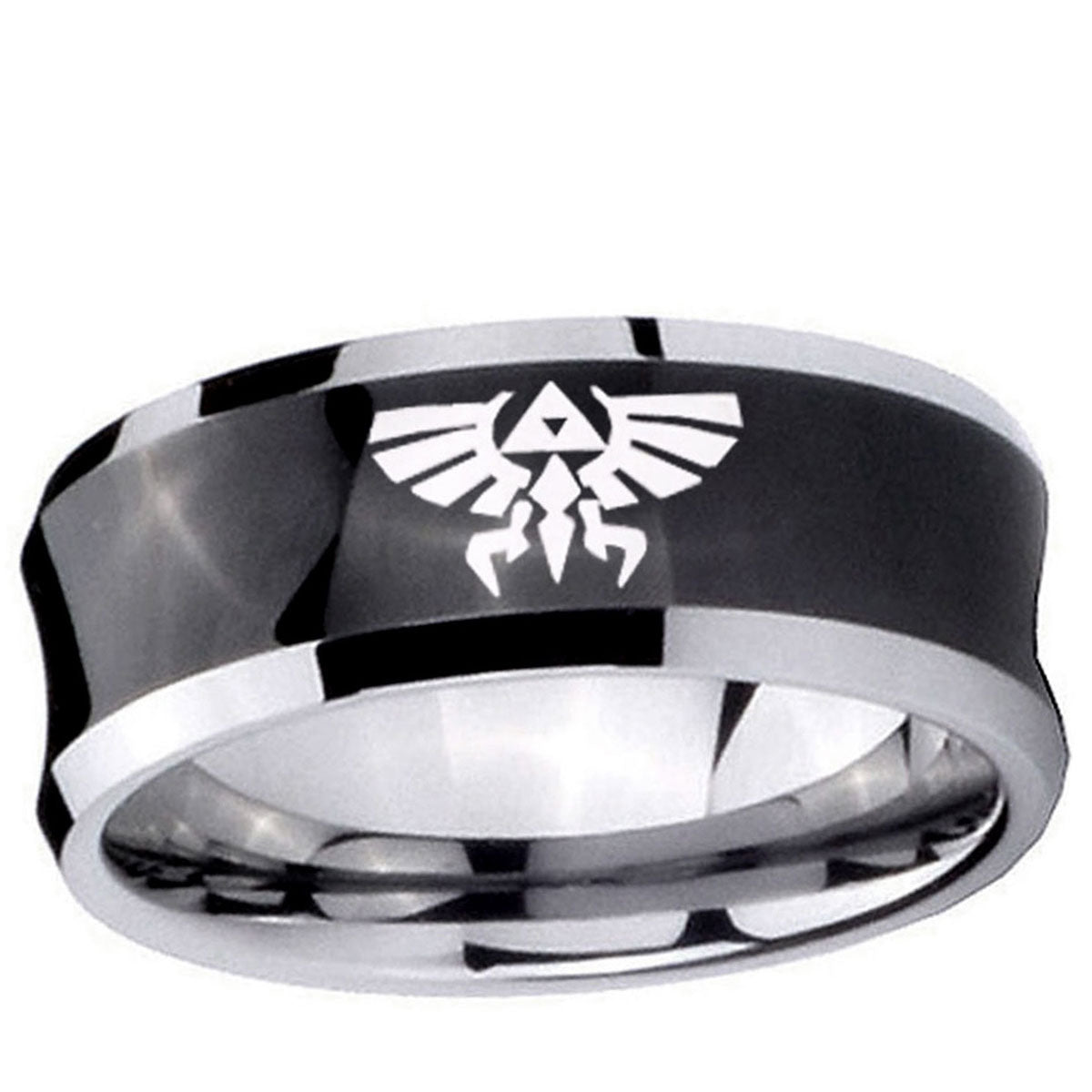 5MMZelda Skyward Sword Concave Black Tungsten Wedding Ring
