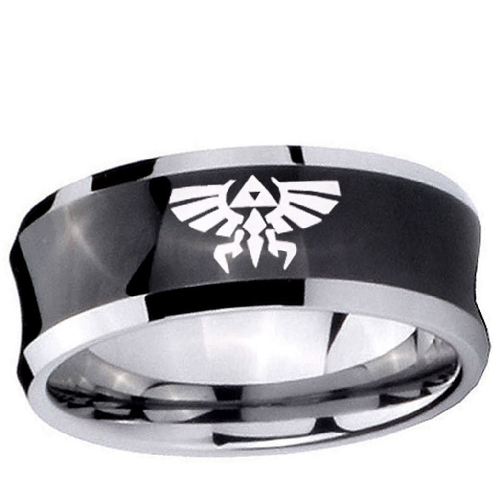 10mm Zelda Skyward Sword Concave BlackTungsten Ring