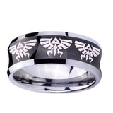 10mm-Multiple-Zelda-Skyward-Sword-Concave-Black-Tungsten-Anniversary-Ring