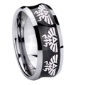 8MM Multiple Zelda Skyward Sword Concave Black Tungsten Ring