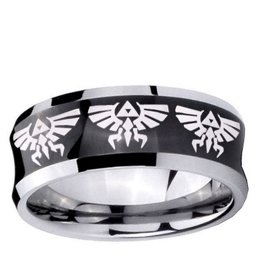 5MMMultiple Zelda Skyward Sword Concave Black Tungsten Ring