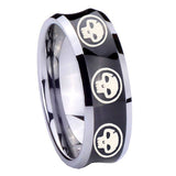 8mm-Multiple-Skull-Concave-Black-Tungsten-Carbide-Custom-Ring-for-Men