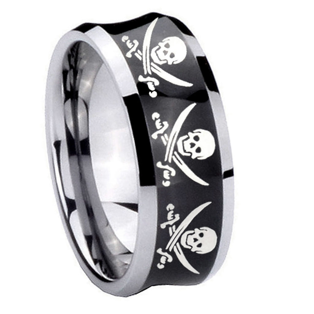 Multiple Anchor Tungsten Carbide Wedding Ring Set