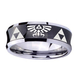 8mm-Legend-of-Zelda-Concave-Black-Tungsten-Carbide-Mens-Ring-Personalized