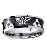 10mm Legend of Zelda Concave Black Tungsten Ring