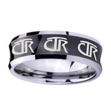 10mm-Multiple-CTR-Concave-Black-Tungsten-Carbide-Engraved-Ring