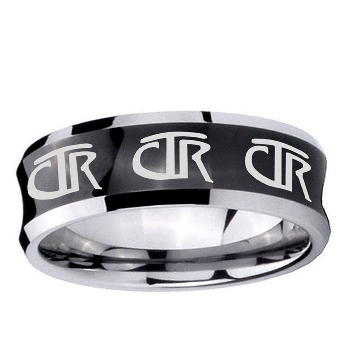 5MMMultiple CTR Concave Black Tungsten Wedding Bands Ring