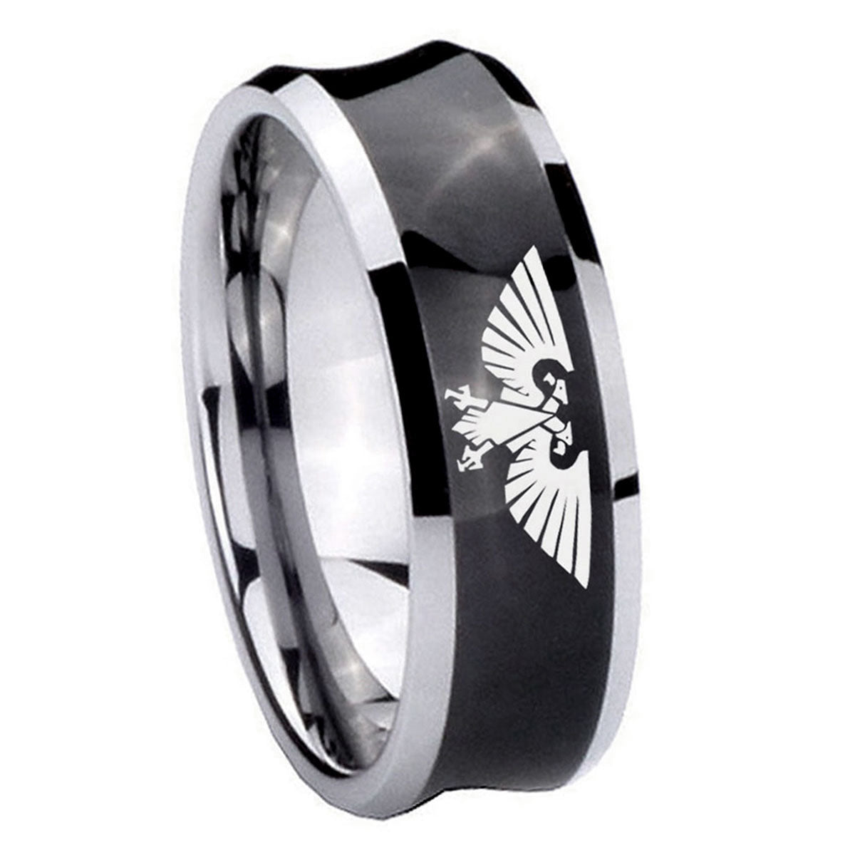 Multiple Maltese Cross Tungsten Carbide Wedding Band Set