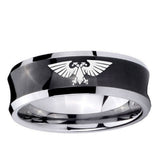 5, 8mm Aquila Concave Black Tungsten Ring