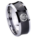 10mm-U.S.-Army-Concave-Black-Tungsten-Carbide-Men's-Engagement-Band