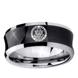 5, 8mm U.S. Army Concave Black Tungsten Carbide Custom Ring for Men