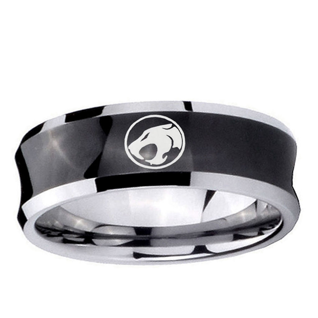 5MMThundercat Concave Black Tungsten Carbide Anniversary Ring