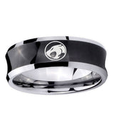 5, 8mm Thundercat Concave Black Tungsten Ring