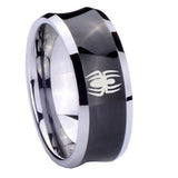 8mm-Spiderman-Concave-Black-Tungsten-Carbide-Mens-Engagement-Ring