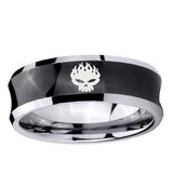 5, 8mm Offspring Concave Black Tungsten Carbide Custom Ring for Men