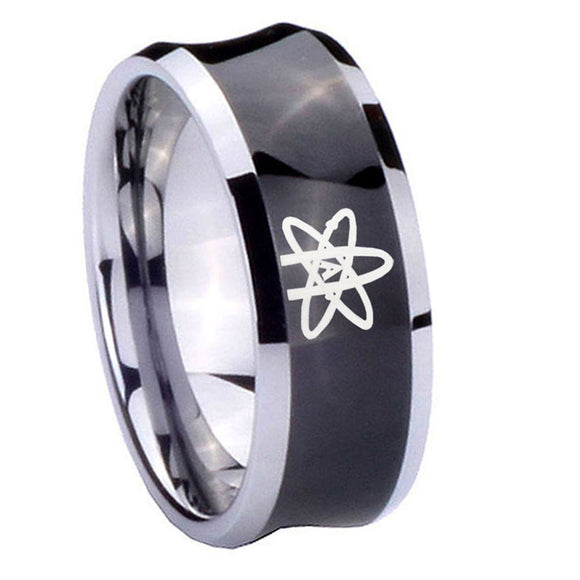10mm-American-Atheist-Concave-Black-Tungsten-Carbide-Men's-Engagement-Ring