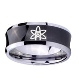 10mm-American-Atheist-Concave-Black-Tungsten-Carbide-Men's-Engagement-Ring
