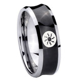 10mm Magic The Gathering Concave Black Tungsten Carbide Wedding Bands Ring