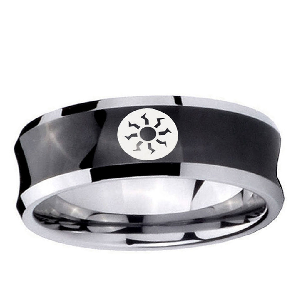 10mm Magic The Gathering Concave Black Tungsten Ring