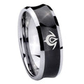 8MM Naga Concave Black Tungsten Carbide Wedding Engagement Ring