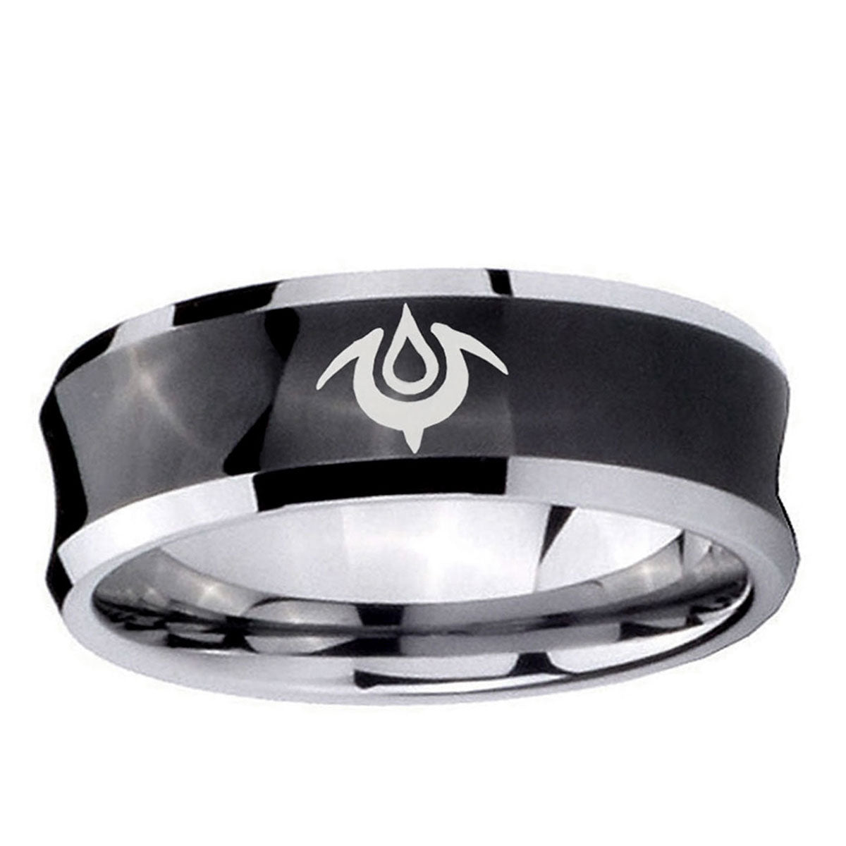 5MMNaga Concave Black Tungsten Carbide Wedding Engagement Ring