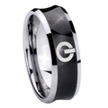 8MM Power Concave Black Tungsten Carbide Men's Wedding Band