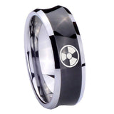 10mm-Radiation-Concave-Black-Tungsten-Carbide-Mens-Engagement-Band