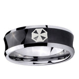 10mm Resident Evil Concave Black Tungsten Ring