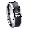 8MM Red Lantern Concave Black Forever Wedding Rings