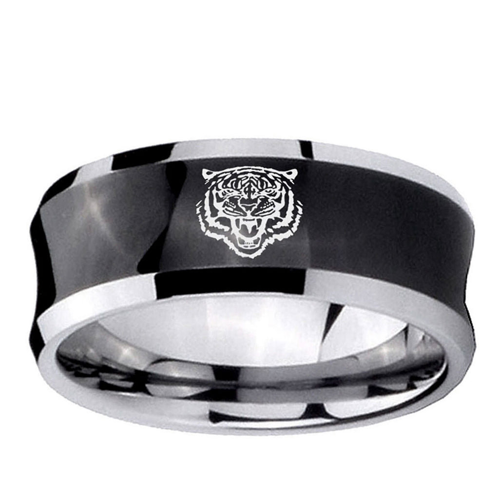 5MMLion Concave Black Tungsten Carbide Men's Ring