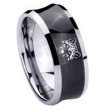 10mm-Wolf-Concave-Black-Tungsten-Carbide-Men's-Engagement-Band