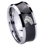 8mm-Fishing-Concave-Black-Tungsten-Carbide-Men's-Ring