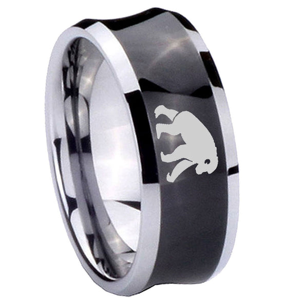 10mm-Chimpanzee-Concave-Black-Tungsten-Carbide-Men's-Engagement-Band