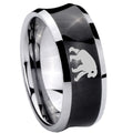 10mm Chimpanzee Concave Black Tungsten Carbide Men's Engagement Band