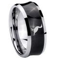 10mm Cormorant Concave Black Tungsten Carbide Men's Engagement Band