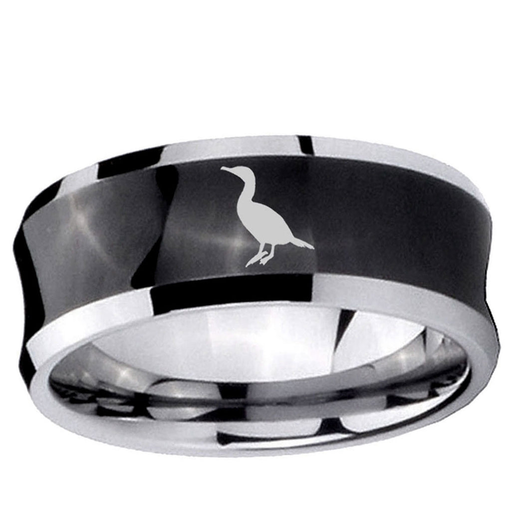 10mm Cormorant Concave Black Tungsten Ring