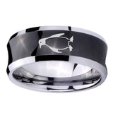 10mm-Penguin-Concave-Black-Tungsten-Carbide-Men's-Engagement-Band